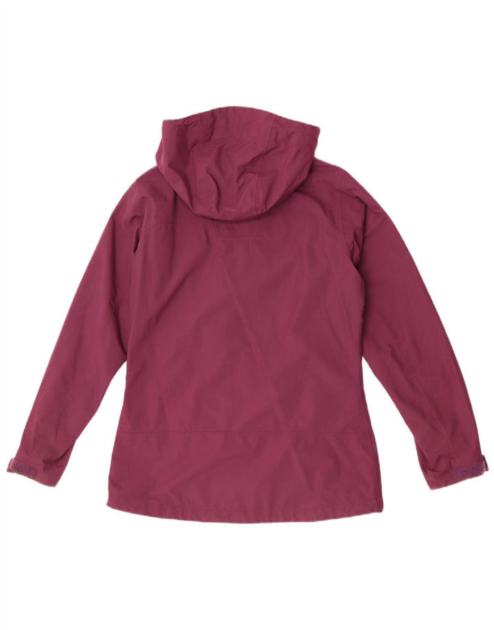 Berghaus Womens Hooded Rain Jacket UK 12 Medium Burgundy Polyamide