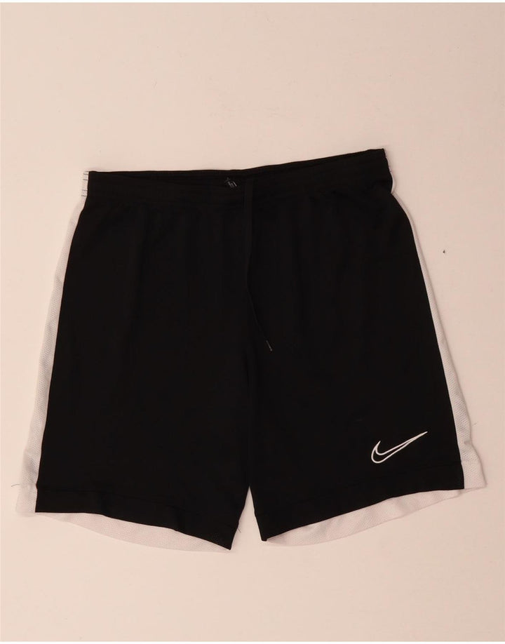 Nike Womens Dri Fit Sport Shorts UK 14 Medium  Black Colourblock Polyester