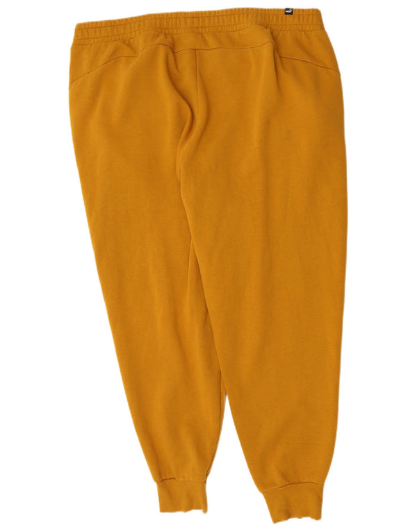 Puma Womens Tracksuit Trousers Joggers 3XL Yellow Cotton