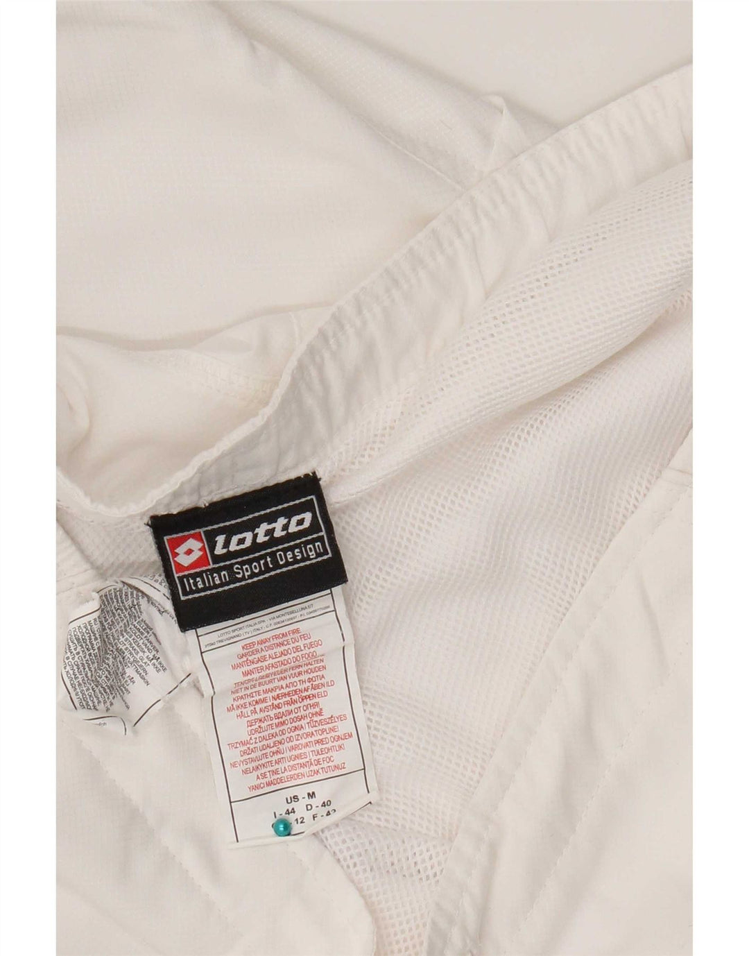 Lotto Womens Capri Tracksuit Trousers UK 12 Medium White Polyester