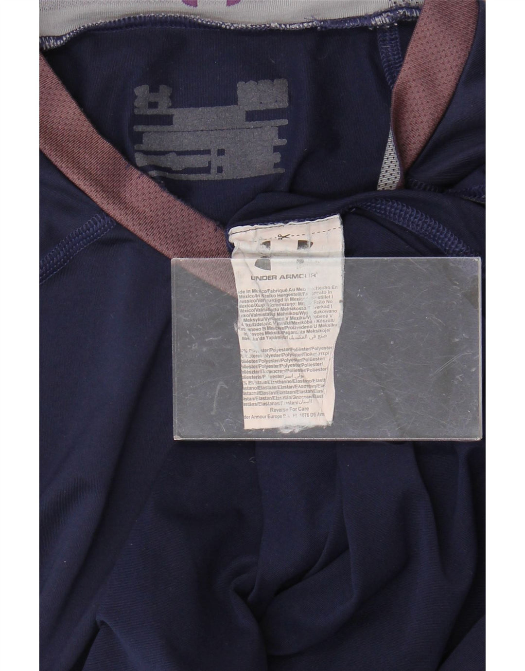 UNDER ARMOUR Mens Graphic T-Shirt Top Small Navy Blue Polyester Sports