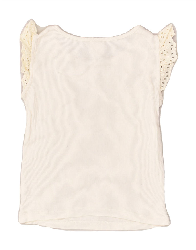 GAP Girls T-Shirt Top 4-5 Years Off White | Vintage Gap | Thrift | Second-Hand Gap | Used Clothing | Messina Hembry 