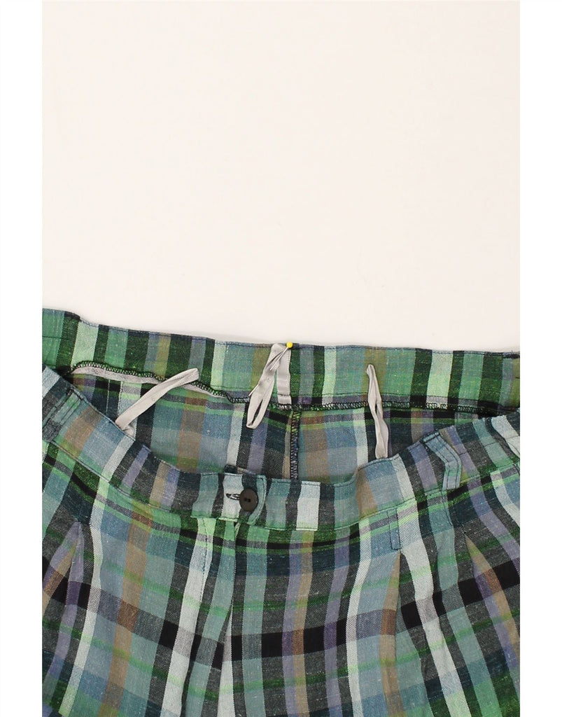 VINTAGE Womens Chino Shorts IT 46 Large W34 Green Check | Vintage Vintage | Thrift | Second-Hand Vintage | Used Clothing | Messina Hembry 