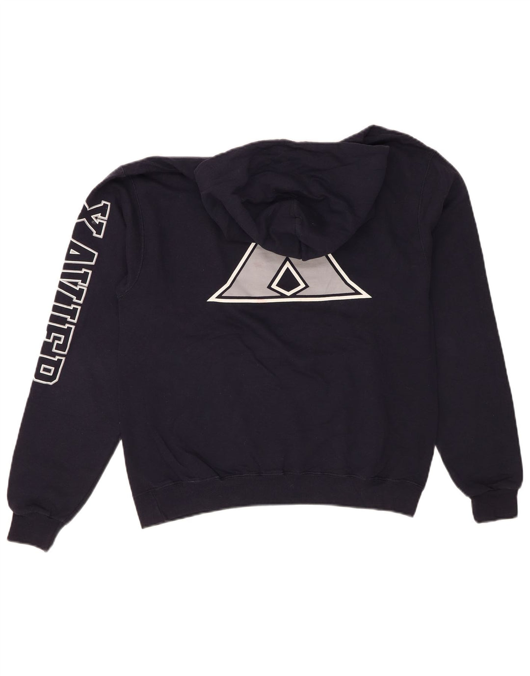 CHAMPION Mens Xavier Graphic Hoodie Jumper Medium Navy Blue Cotton