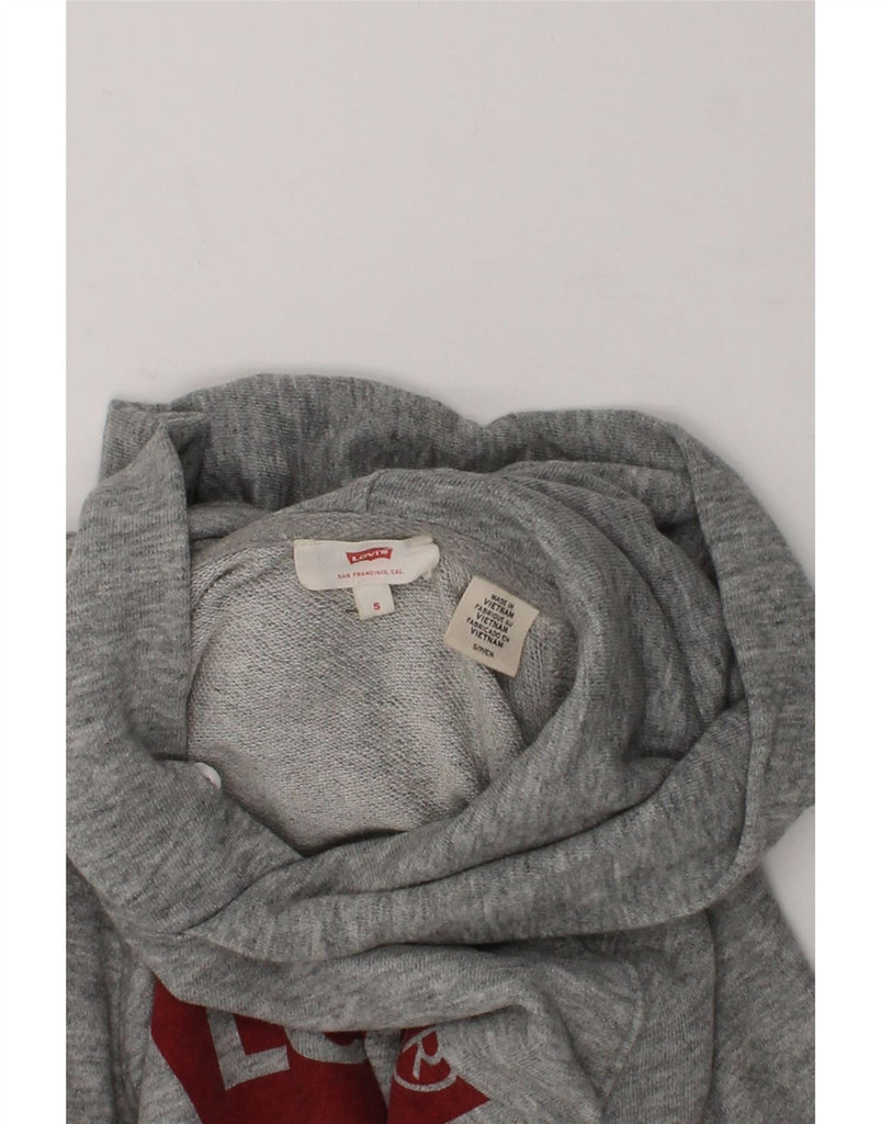 LEVI'S Womens Graphic Hoodie Jumper UK 10 Small Grey Cotton | Vintage Levi's | Thrift | Second-Hand Levi's | Used Clothing | Messina Hembry 