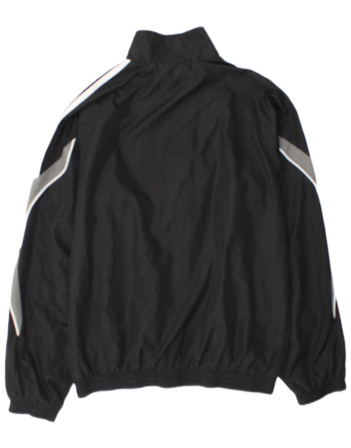 Adidas Mens Tracksuit Top Jacket UK 36/38 Small Black Colourblock Polyester