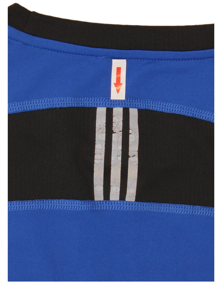 Adidas Mens Climacool Top Long Sleeve Small Blue Colourblock Polyester