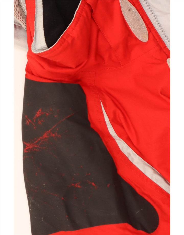 Peak Performance Mens Hooded Ski Jacket UK 38 Medium Red Colourblock