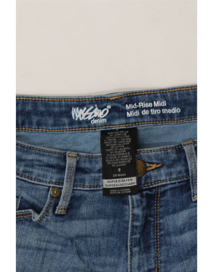 MOSSIMO Womens Mid Rise Denim Shorts US 8 Medium W29 Blue Cotton Vintage Mossimo and Second-Hand Mossimo from Messina Hembry 