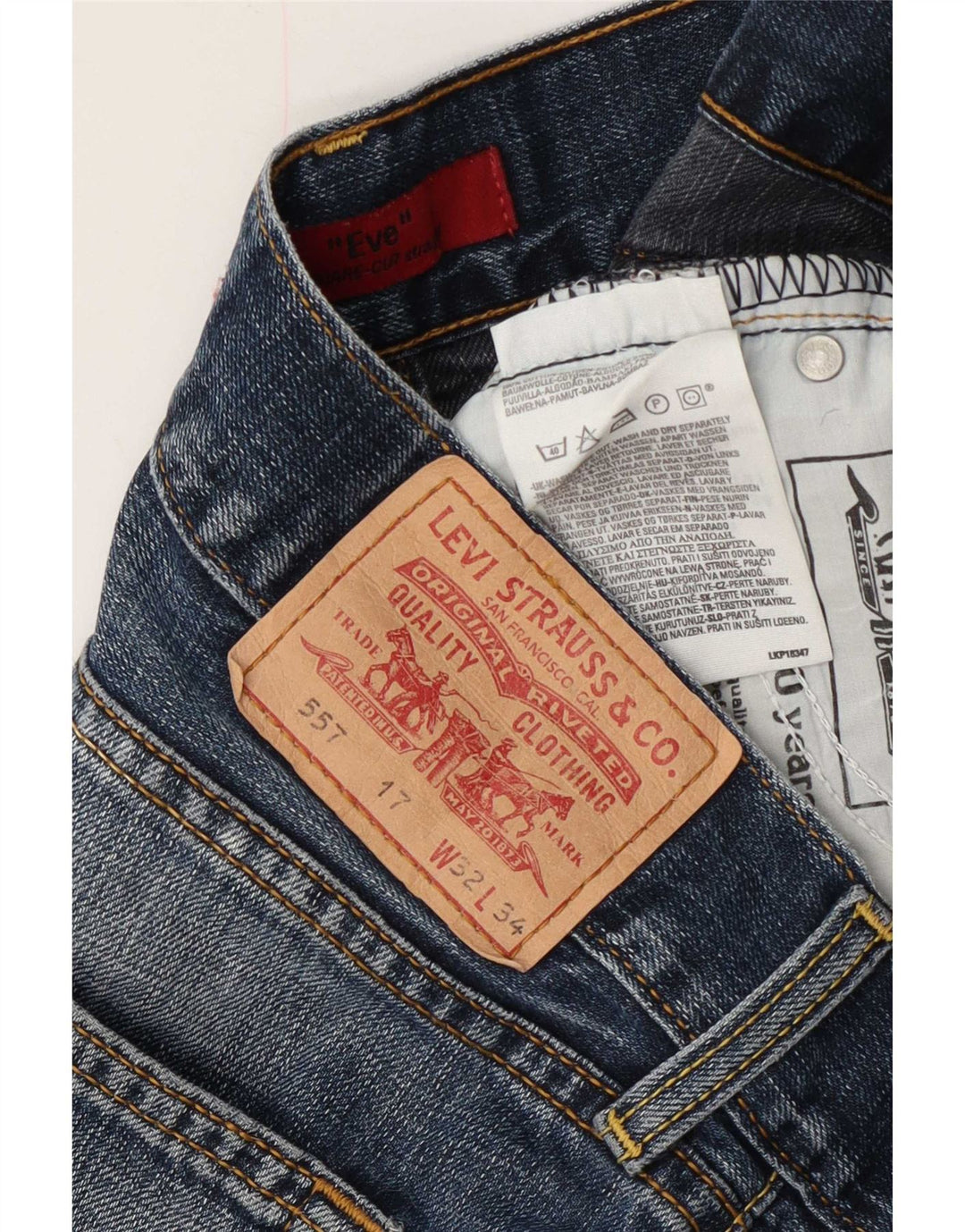 Levi's Womens 557 Denim Shorts W32 Large Blue Cotton