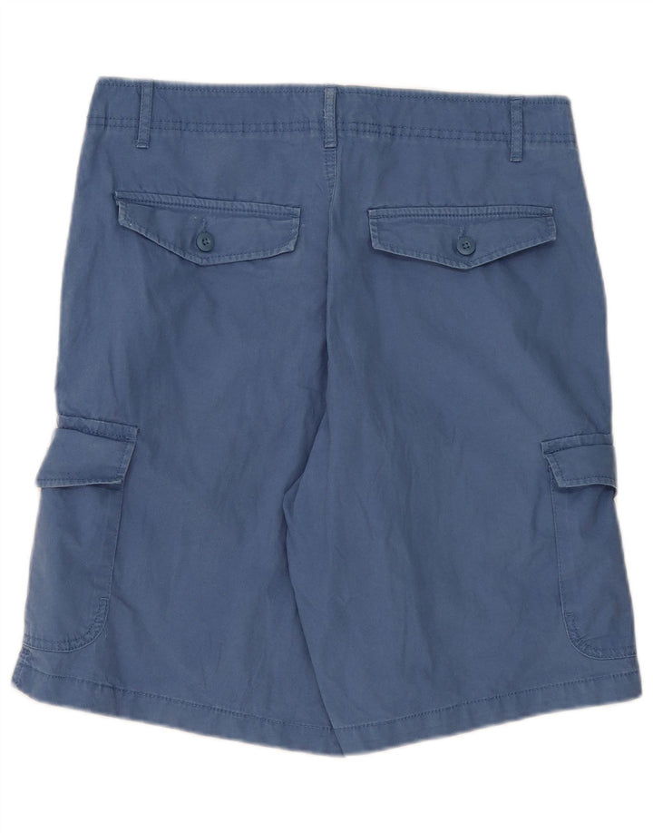 MARKS & SPENCER Mens Cargo Shorts W32 Medium Blue Cotton