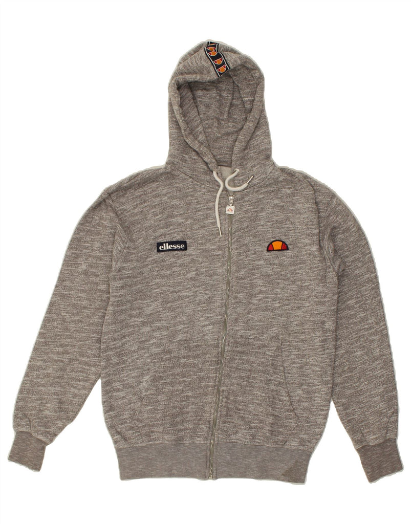 ELLESSE Mens Zip Hoodie Sweater Small Grey Pinstripe Cotton | Vintage Ellesse | Thrift | Second-Hand Ellesse | Used Clothing | Messina Hembry 