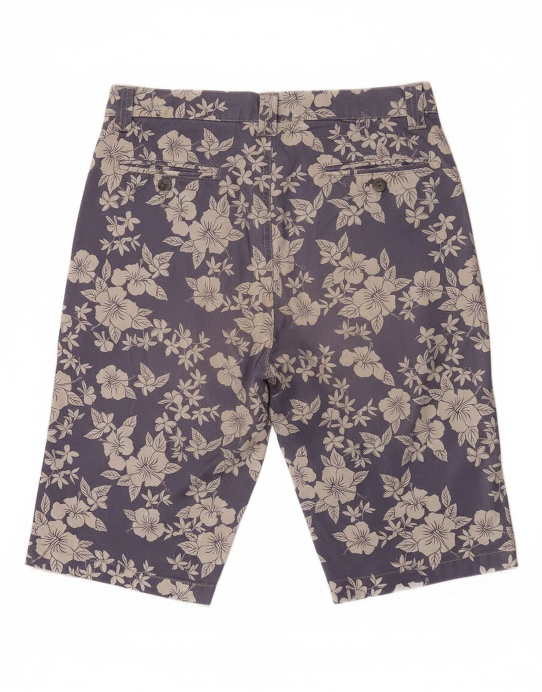 Jeckerson Mens Bermuda Shorts W31 Medium Blue Floral Cotton