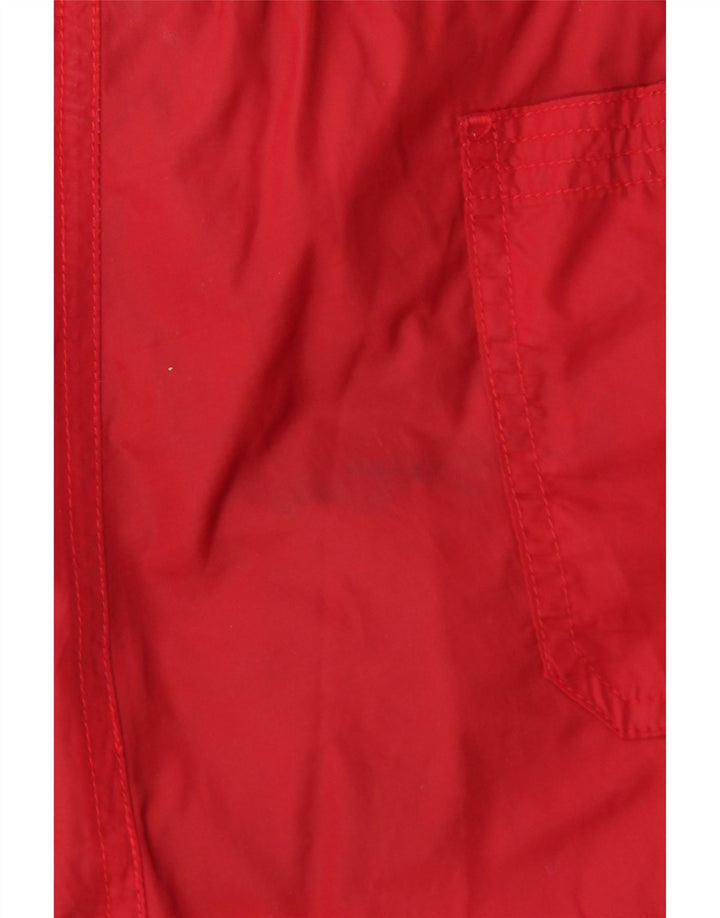 Bear Mens Swimming Shorts Medium Red Colourblock Nylon