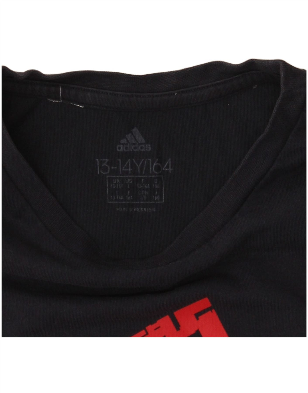 Adidas Boys Graphic T-Shirt Top 13-14 Years Navy Blue