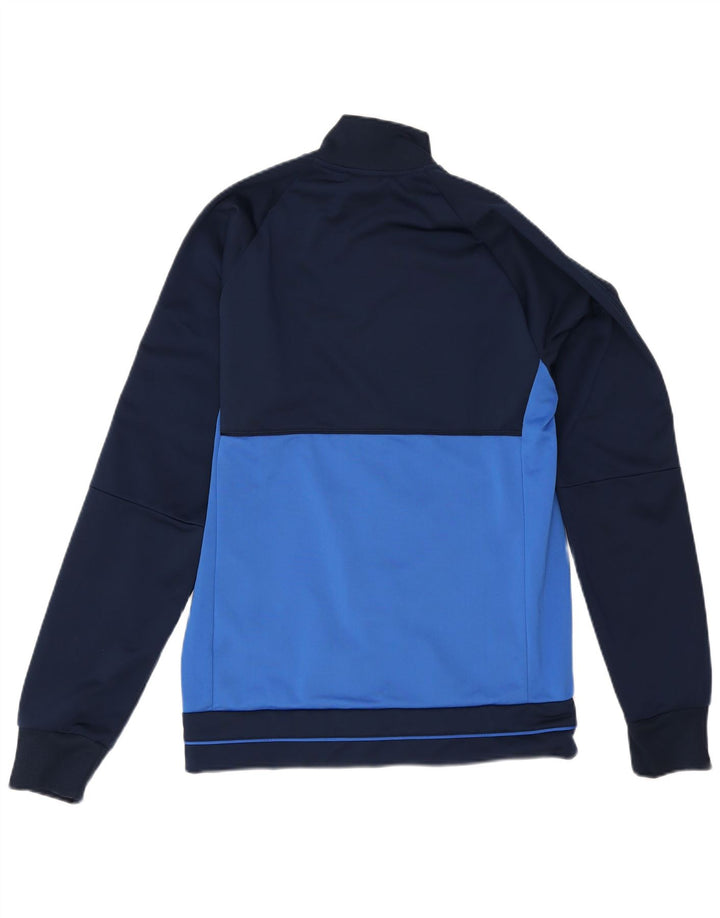 Adidas Mens Tracksuit Top Jacket Small Navy Blue Colourblock Polyester