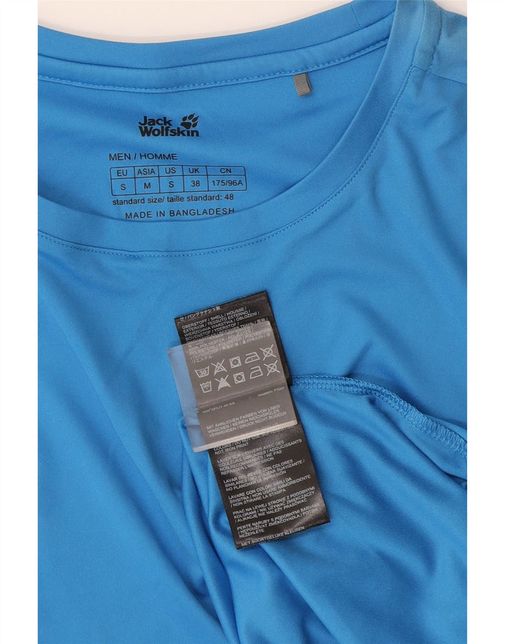 Jack Wolfskin Mens T-Shirt Top UK 38 Small Blue Polyester