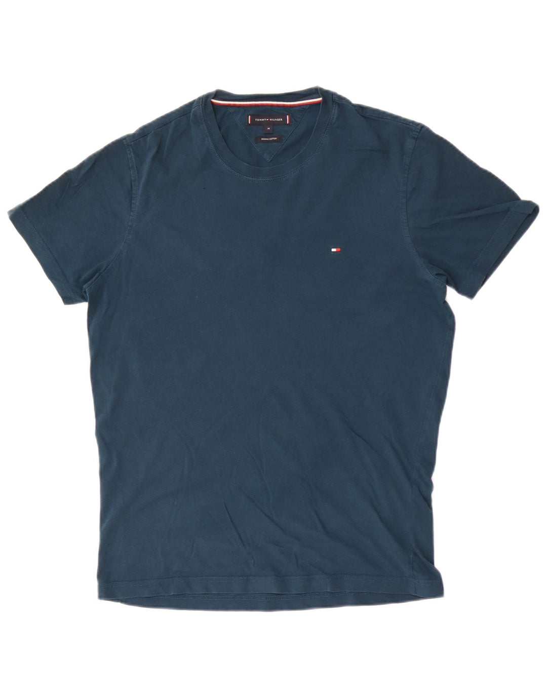 Tommy Hilfiger Mens T-Shirt Top Medium Navy Blue Cotton