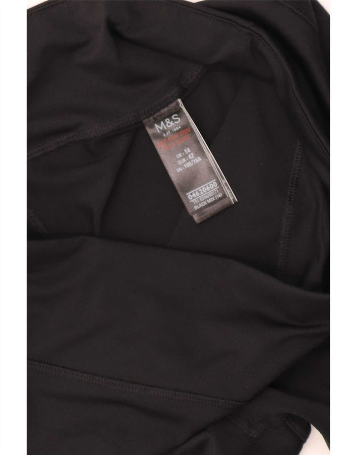 Marks & Spencer Womens Leggings UK 14 Large Black Polyester