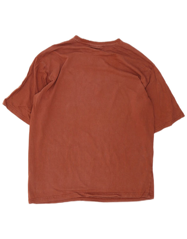 Fila Mens Graphic T-Shirt Top XL Brown Cotton