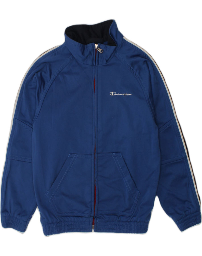 CHAMPION Boys Tracksuit Top Jacket 5-6 Years XS Blue Polyester | Vintage Champion | Thrift | Second-Hand Champion | Used Clothing | Messina Hembry 