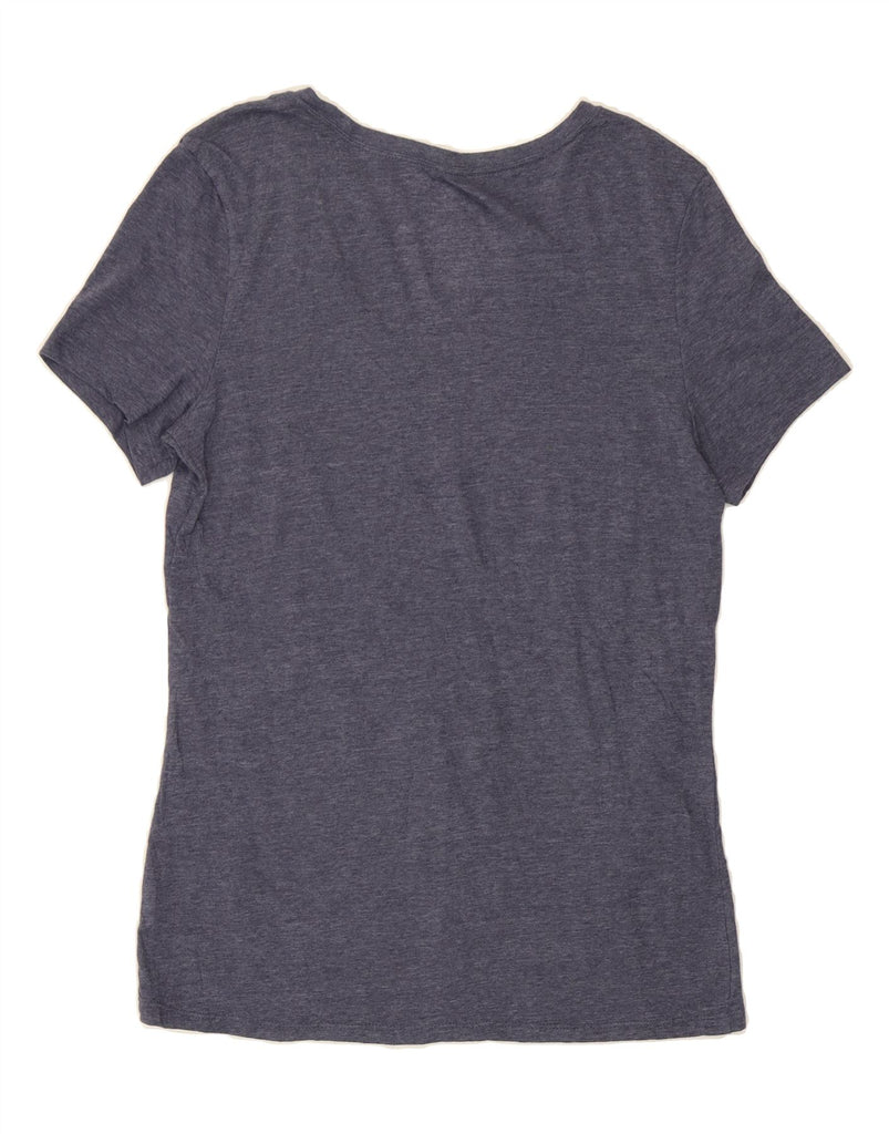 NFL TEAM APPAREL Womens Patriots Graphic T-Shirt Top UK 14 Large Blue Vintage NFL TEAM APPAREL and Second-Hand NFL TEAM APPAREL from Messina Hembry 