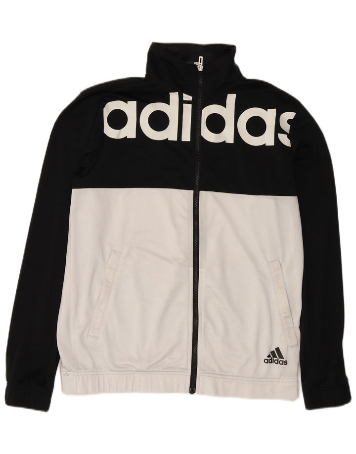 Adidas Mens Graphic Tracksuit Top Jacket UK 42/44 Large Black Colourblock