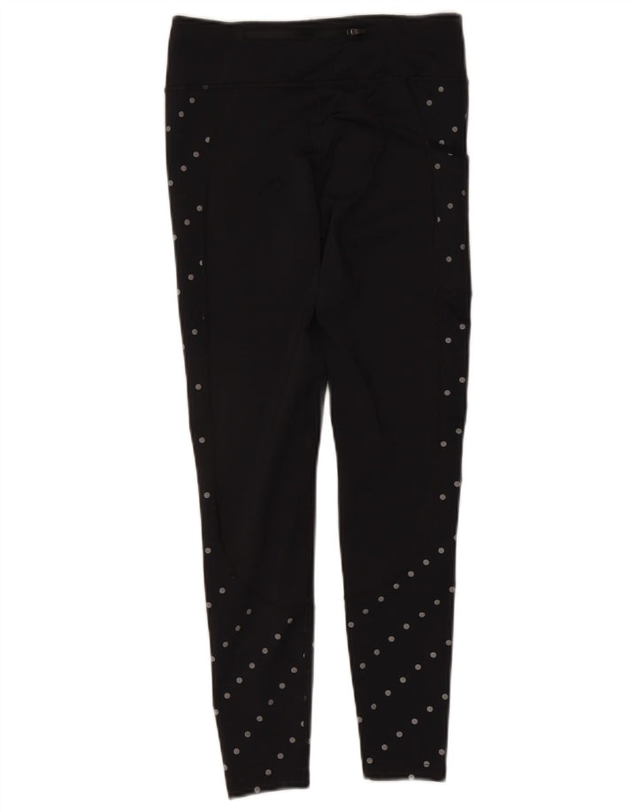 Nike Womens Leggings UK 8 Small Black Spotted Polyester