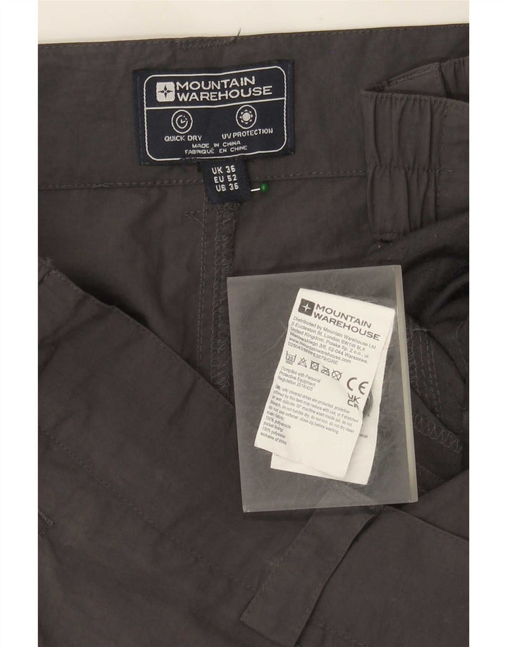 Mountain Warehouse Mens Cargo Shorts W36 Large Grey Polyamide