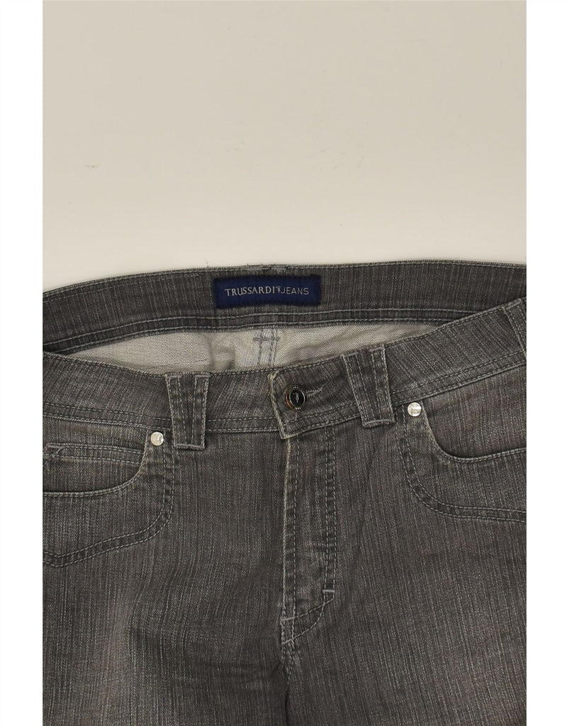 TRUSSARDI Womens Straight Jeans W34 L29 Grey Cotton | Vintage Trussardi | Thrift | Second-Hand Trussardi | Used Clothing | Messina Hembry 