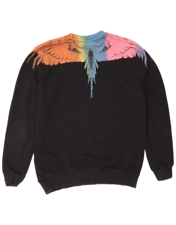 Kappa Mens Graphic Sweatshirt Jumper Medium Black Colourblock Polyester