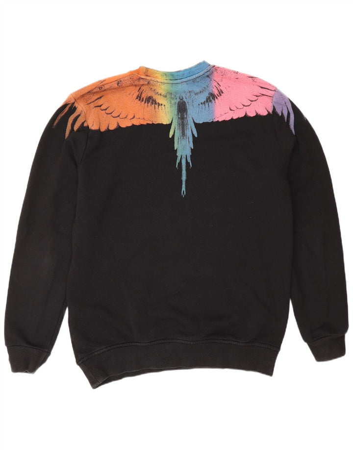 Kappa Mens Graphic Sweatshirt Jumper Medium Black Colourblock Polyester