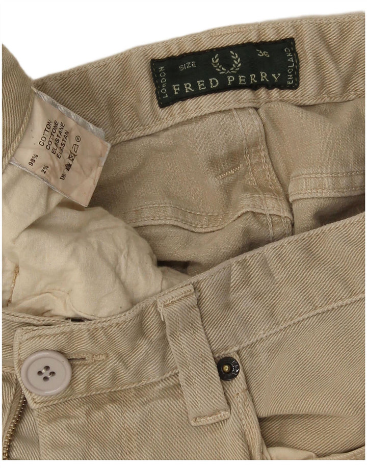 Fred Perry Mens Skinny Jeans W36 L32 Beige Cotton