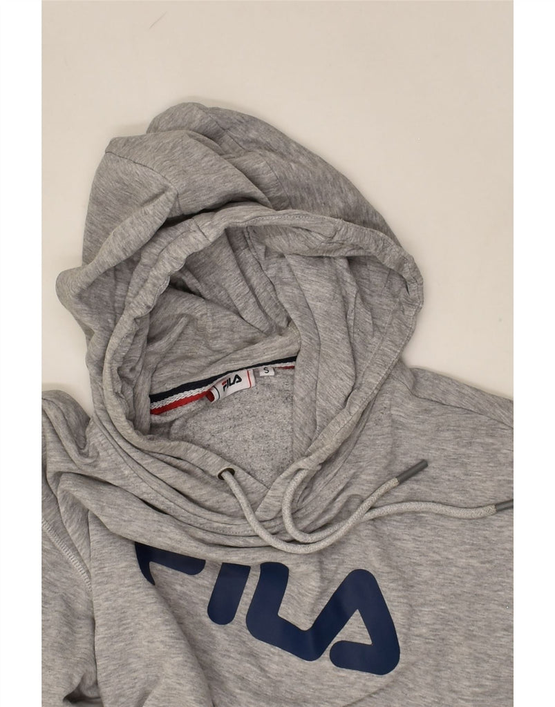 FILA Mens Graphic Hoodie Jumper Small Grey Cotton | Vintage Fila | Thrift | Second-Hand Fila | Used Clothing | Messina Hembry 