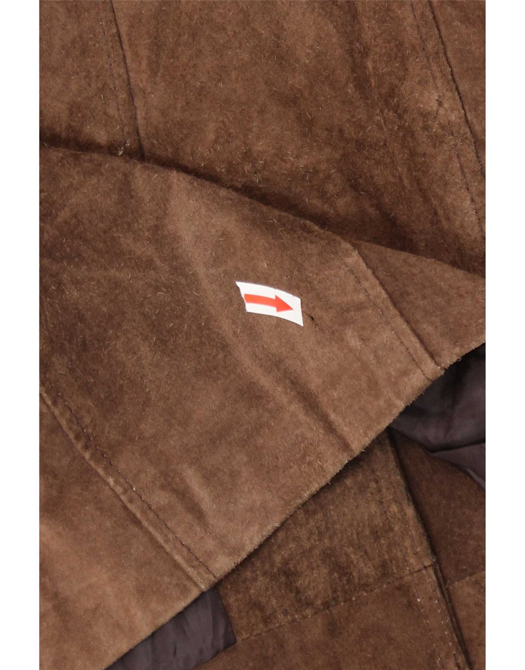 Zabaione Womens Suede Jacket UK 14 Large Brown Leather