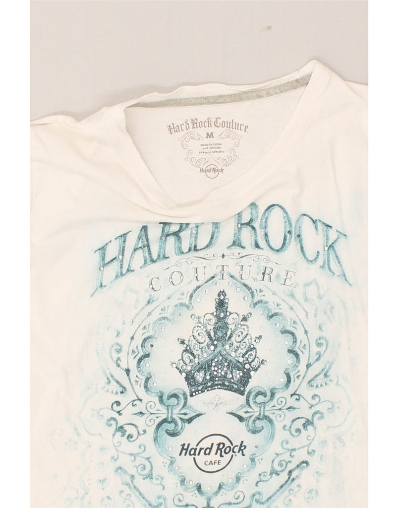 HARD ROCK CAFE Womens New York Graphic T-Shirt Top UK 14 Medium White | Vintage Hard Rock Cafe | Thrift | Second-Hand Hard Rock Cafe | Used Clothing | Messina Hembry 