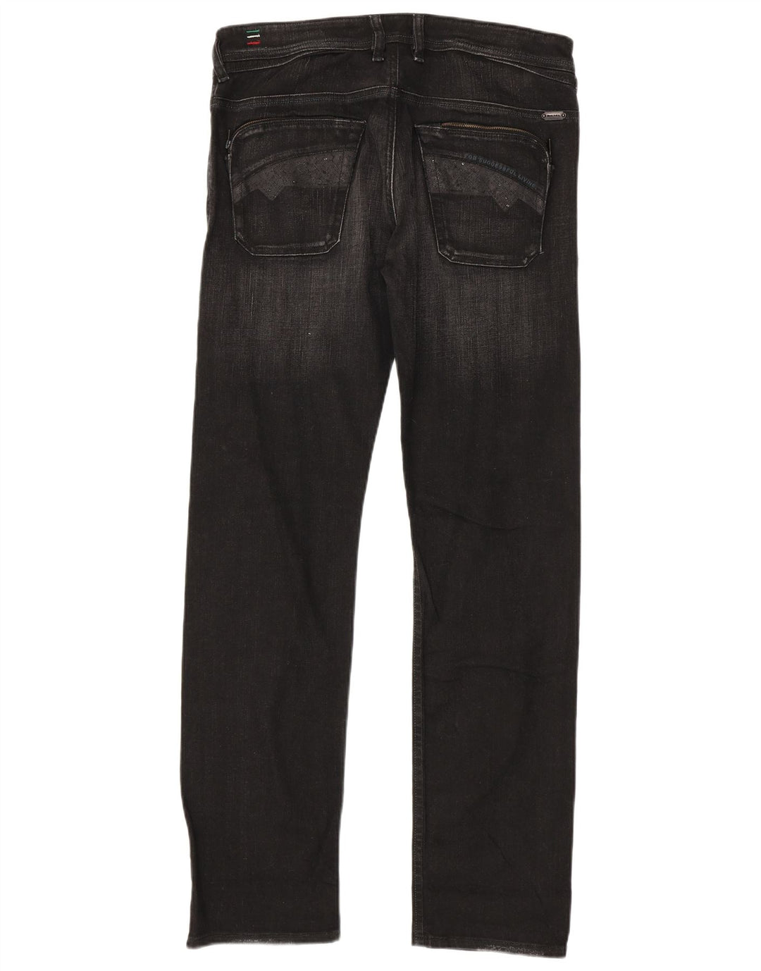 Diesel Mens Poiak Straight Jeans W32 L34 Black Cotton