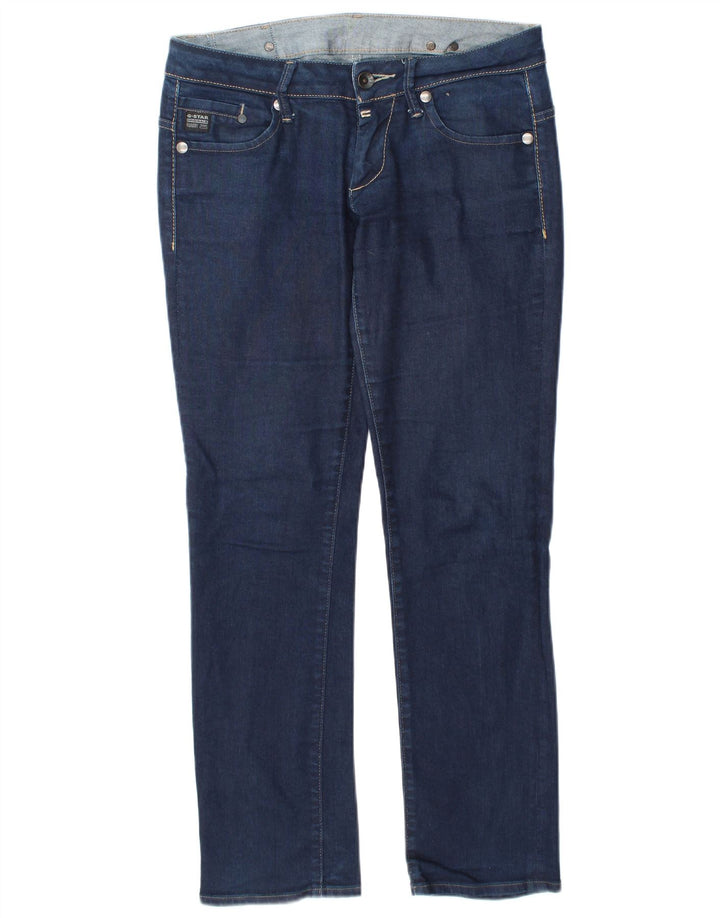G-Star Womens Midge Straight Jeans W30 L32 Navy Blue Cotton