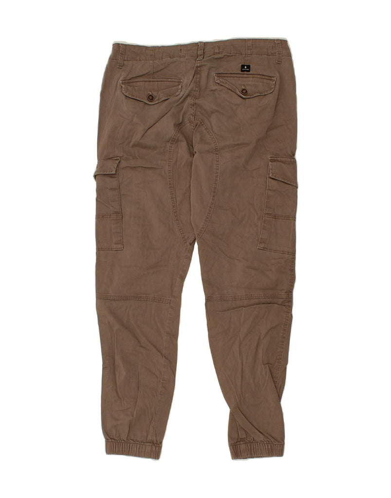 JACK & JONES Mens Paul Tapered Joggers Cargo Trousers W33 L29  Grey Cotton Vintage Jack & Jones and Second-Hand Jack & Jones from Messina Hembry 