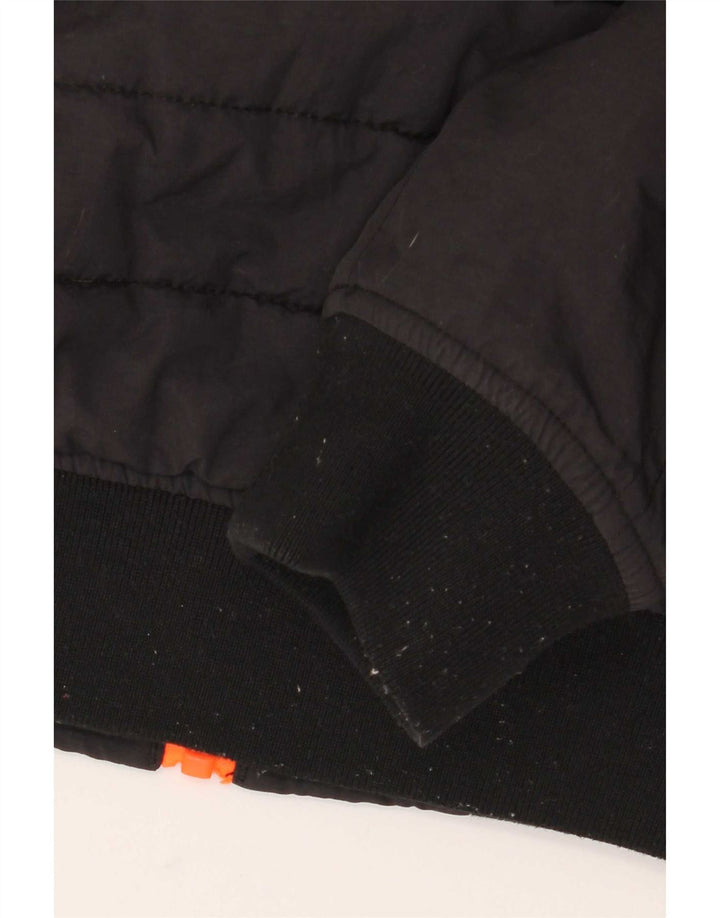 Superdry Mens Padded Jacket UK 38 Medium Black Nylon