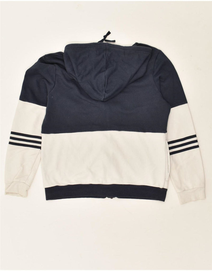 ADIDAS Boys Zip Hoodie Sweater 14-15 Years Navy Blue Colourblock | Vintage Adidas | Thrift | Second-Hand Adidas | Used Clothing | Messina Hembry 