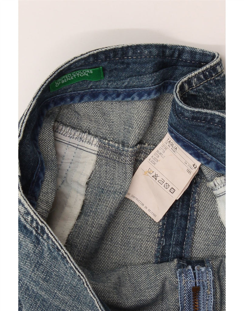 BENETTON Womens Denim Skirt IT 42 Medium W30 L24 Blue Cotton Vintage Benetton and Second-Hand Benetton from Messina Hembry 