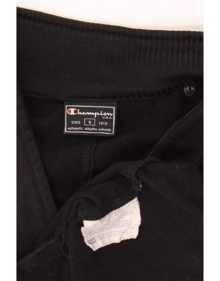 Champion Womens Oversized Tracksuit Top Jacket UK 10 Small Black Polyester