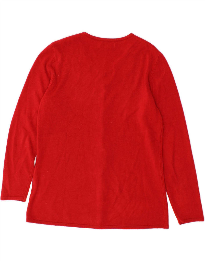 LAURA SCOTT Womens Cardigan Sweater UK 16 Large Red Acrylic Vintage Laura Scott and Second-Hand Laura Scott from Messina Hembry 