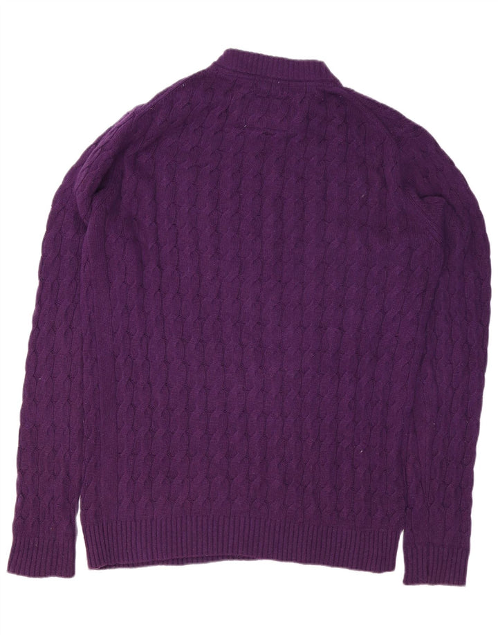 Joules Mens Crew Neck Jumper Sweater Large Purple Viscose