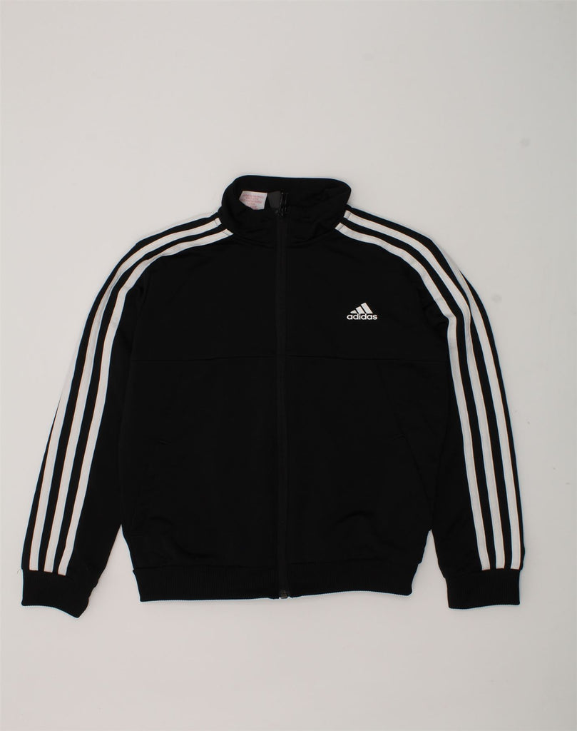 ADIDAS Boys Tracksuit Top Jacket 9-10 Years Black Polyester | Vintage Adidas | Thrift | Second-Hand Adidas | Used Clothing | Messina Hembry 