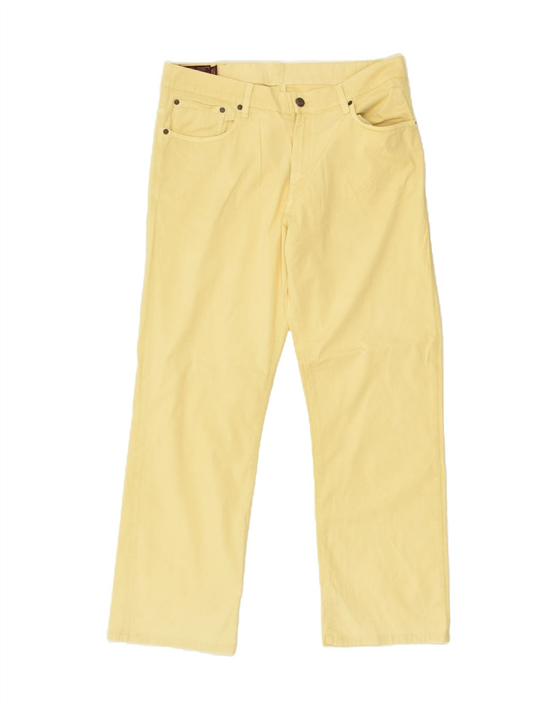 MARLBORO CLASSICS Mens Straight Casual Trousers W36 L29 Yellow Cotton | Vintage Marlboro Classics | Thrift | Second-Hand Marlboro Classics | Used Clothing | Messina Hembry 