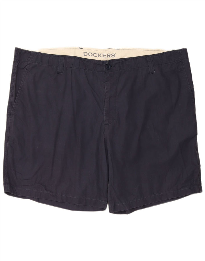 DOCKERS Mens Chino Shorts W44 2XL  Navy Blue Cotton
