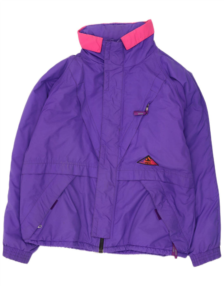 Aesse Mens Hooded Ski Jacket UK 40 Large Purple Colourblock