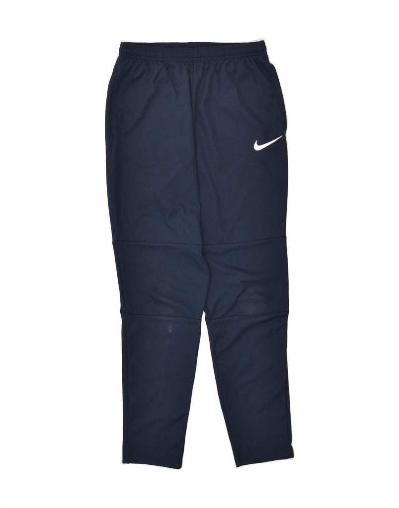 NIKE Boys Tracksuit Trousers 12-13 Years Large  Navy Blue Polyester | Vintage Nike | Thrift | Second-Hand Nike | Used Clothing | Messina Hembry 